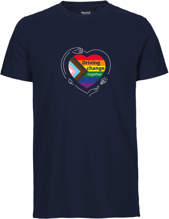 Neutral - Novo Pride Organic Loose Fit T-Shirt In Cotton - Navy